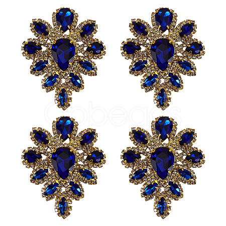 4Pcs Teardrop Shape Hotfix Rhinestone PATC-FG0002-25D-1