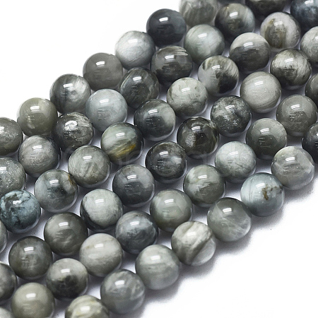 Natural Eagle Eye Beads Strands G-I281-02-4mm-1