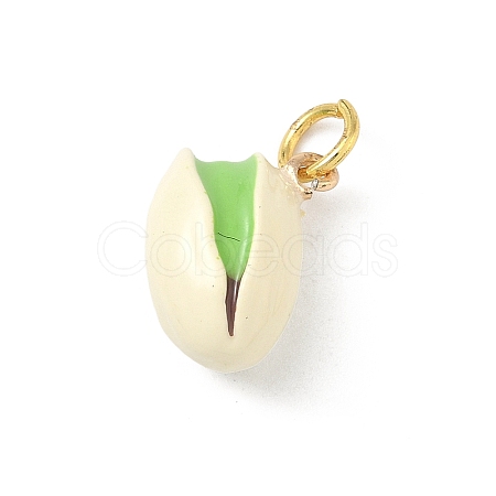 Brass Enamel Pendants KK-H523-01B-G-1