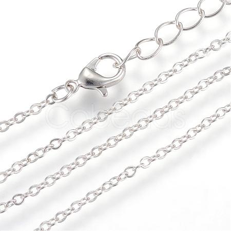 Iron Cable Chains Necklace Making MAK-R016-45cm-P-1