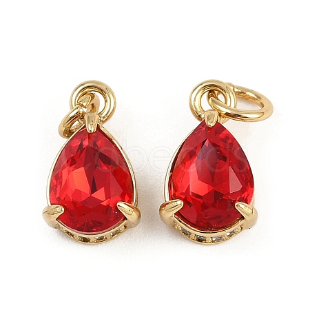 Brass Pave Cubic Zirconia Pendants KK-L240-05G-01-1