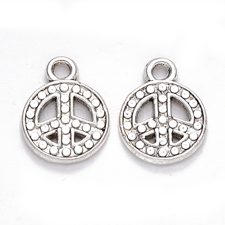 Tibetan Style Alloy Pendants TIBEP-S319-079AS-RS-1