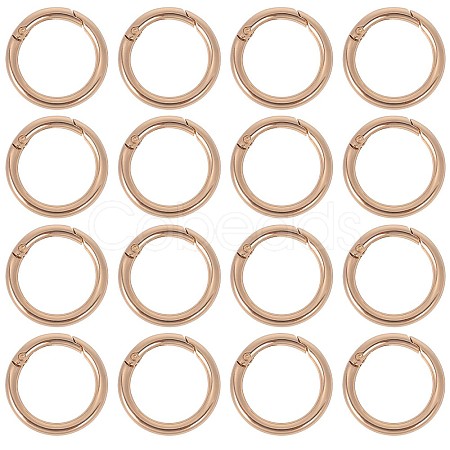 SUNNYCLUE 16Pcs Zinc Alloy Spring Gate Rings FIND-SC0005-16-1