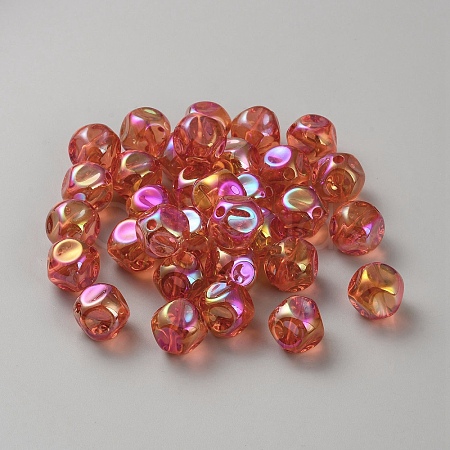 Plating Acrylic Beads LS-OACR-WH20006-01A-1