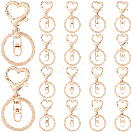 20Pcs Zinc Alloy Keychain Clasps FIND-SP0004-26KCG-1