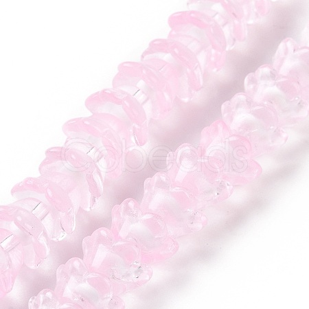 Transparent Glass Beads Strands LAMP-H061-01C-01-1