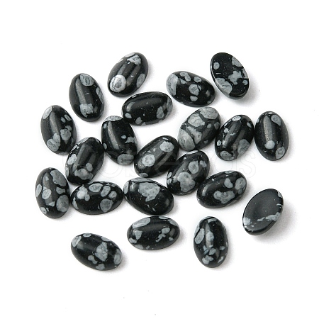 Synthetic Snowflake Obsidian Cabochons G-A094-01A-35-1