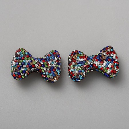 Polymer Clay Rhinestone Beads FIND-WH0433-71B-1