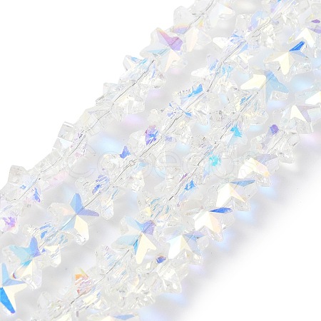 Electroplate Transparent Glass Beads EGLA-Z003-AB01-1