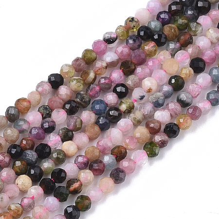 Natural Multicolor Tourmaline Beads Strands G-S361-2mm-017-1