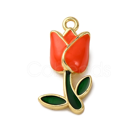 Brass Enamel Pendants KK-C119-19A-01-1