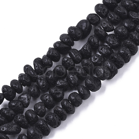 Luster Natural Lava Rock Beads Strands G-S352-27-1