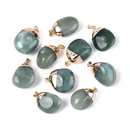 Natural Green Aventurine Pendants G-N360-05G-04-1