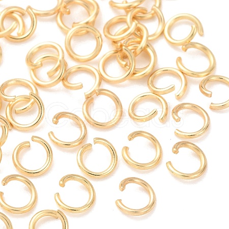 Brass Open Jump Rings KK-G604-08G-16-1