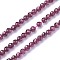 Natural Garnet Beads Strands, Faceted, Round, Dark Red, 4~4.5mm, Hole: 0.6mm, about 90~100pcs/strand, 14.5~16.1 inch(37~41cm)