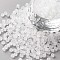 8/0 Glass Seed Beads, Frosted Colors, Round, Round Hole, White, 8/0, 3mm, Hole: 1mm, about 1111pcs/50g, 50g/bag, 18bags/2pounds