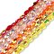 Transparent Electroplate Glass Beads Strands, AB Color Plated, Faceted, Teardrop, Mixed Color, 9x6.2x5mm, Hole: 1.2mm, about 71pcs/strand, 25''(63.5cm)