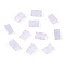 2-Hole Glass Seed Beads, Imitation Cat Eye, Rectangle, Plum, 2.5x4.5~5.5x2~2.5mm, Hole: 0.7~0.9mm