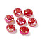 Opaque Acrylic Beads, AB Color, Faceted, Rondelle, Red, 13x7.2mm, Hole: 5.8mm