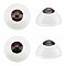 PandaHall Elite 2Pairs 2 Colors Plastic Craft Eyes, Hollow Eyeballs, Doll Making Accessories, Half Round, Mixed Color, 32x18mm, Inner Diameter: 26mm, 1pair/color