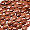 Synthetic Goldstone Beads Strands, Faceted, Oval, 17x13x6mm, Hole: 1mm, about 13pcs/strand, 8.26 inch