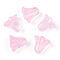 Spray Painted Transparent Glass Beads, Tulip Flower, Pearl Pink, 10x11x5.5mm, Hole: 1mm