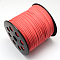 Eco-Friendly Faux Suede Cord, Faux Suede Lace, Light Coral, 3.0x1.4mm, about 98.42 yards(90m)/roll