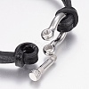 Men's Leather Cord Multi-strand Bracelets BJEW-P198-12-3