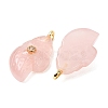 Natural Rose Quartz Carved Pendants G-H357-05G-07-3