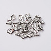 Brass Rhinestone Spacer Beads RB-A013-6x6-12S-2