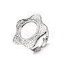 304 Stainless Steel Cuff Ring Components STAS-P403-02P-1