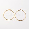 Ion Plating(IP) 304 Stainless Steel Hoop Earrings X-EJEW-N0016-11G-I-2