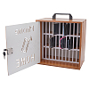 33 Grids Wood and PVC Cellphone Storage Boxes CON-WH0107-90-1