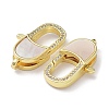 Rack Plating Brass Micro Pave Clear Cubic Zirconia Lobster Claw Clasps KK-F858-06B-G-2