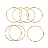 7Pcs PVD Vacuum Plating 304 Stainless Steel Textured Bangles Set for Women BJEW-A011-12B-G-2