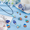 18Pcs 9 Styles Resin & Walnut Wood Pendants RESI-PH0002-02-2