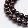 Natural Garnet Beads Strands X-G-P322-25-6mm-3