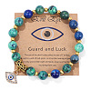 Synthetic Lapis Lazuli Round Beads Stretch Bracelets FS-WG18FCB-14-1-1