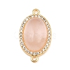 Natural Rose Quartz Oval Links KK-L275-37G-1