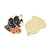 Alloy with Black Enamel Pendants AL-CBA2919-02G-06-2