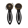 Alloy & Iron Bookmark Cabochon Settings PALLOY-N184-03AB-4