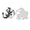 Alloy with Black Enamel Pendants AL-CBA2919-02P-09-2