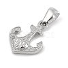 304 Stainless Steel Micro Pave Cubic Zirconia Pendants STAS-D112-03P-05-2