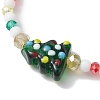 Round & Christmas Tree Glass Beaded Stretch Bracelets for Women X1-BJEW-TA00503-3