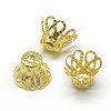 Plated Iron Bell Filigree Bead Caps X-IFIN-S696-46G-1