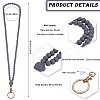 Rose Silicone ID Card Neck Strap Card Holder NJEW-SW00028-08-2