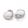 Brass Micro Pave Clear Cubic Zirconia Pendants KK-E068-VC467-3