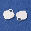 925 Sterling Silver Blank Heart Charms X-STER-F057-03S-02-2
