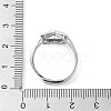Heart Adjustable 925 Sterling Silver Ring Components STER-G042-05P-4