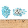 Glass Seed Braided Beaded Flower Stud Earrings EJEW-MZ00736-7